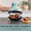 imageNinja Crispi Air Fryer Microwave Freezer ampamp Dishwasher Safe Non Toxic Glass Portable Cooking System 4 QT ampamp 6 Cup Glass Containers with Storage Lids Easy Meals Air Fry Bake Stone FN101STMint