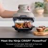 imageNinja Crispi Air Fryer Microwave Freezer ampamp Dishwasher Safe Non Toxic Glass Portable Cooking System 4 QT ampamp 6 Cup Glass Containers with Storage Lids Easy Meals Air Fry Bake Stone FN101STStone