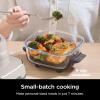 imageNinja Crispi Air Fryer Microwave Freezer ampamp Dishwasher Safe Non Toxic Glass Portable Cooking System 4 QT ampamp 6 Cup Glass Containers with Storage Lids Easy Meals Air Fry Bake Stone FN101STStone
