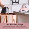 imageNinja Crispi Air Fryer Microwave Freezer ampamp Dishwasher Safe Non Toxic Glass Portable Cooking System 4 QT ampamp 6 Cup Glass Containers with Storage Lids Easy Meals Air Fry Bake Stone FN101STPink