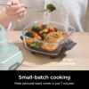 imageNinja Crispi Air Fryer Microwave Freezer ampamp Dishwasher Safe Non Toxic Glass Portable Cooking System 4 QT ampamp 6 Cup Glass Containers with Storage Lids Easy Meals Air Fry Bake Stone FN101STSage