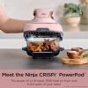 imageNinja Crispi Air Fryer Microwave Freezer ampamp Dishwasher Safe Non Toxic Glass Portable Cooking System 4 QT ampamp 6 Cup Glass Containers with Storage Lids Easy Meals Air Fry Bake Stone FN101STPink