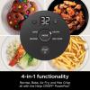 imageNinja Crispi Air Fryer Microwave Freezer ampamp Dishwasher Safe Non Toxic Glass Portable Cooking System 4 QT ampamp 6 Cup Glass Containers with Storage Lids Easy Meals Air Fry Bake Stone FN101STStone