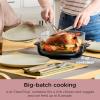 imageNinja Crispi Air Fryer Microwave Freezer ampamp Dishwasher Safe Non Toxic Glass Portable Cooking System 4 QT ampamp 6 Cup Glass Containers with Storage Lids Easy Meals Air Fry Bake Stone FN101STPink