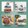 imageNinja Crispi Air Fryer Microwave Freezer ampamp Dishwasher Safe Non Toxic Glass Portable Cooking System 4 QT ampamp 6 Cup Glass Containers with Storage Lids Easy Meals Air Fry Bake Stone FN101STMint