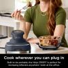 imageNinja Crispi Air Fryer Microwave Freezer ampamp Dishwasher Safe Non Toxic Glass Portable Cooking System 4 QT ampamp 6 Cup Glass Containers with Storage Lids Easy Meals Air Fry Bake Stone FN101STNavy