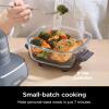 imageNinja Crispi Air Fryer Microwave Freezer ampamp Dishwasher Safe Non Toxic Glass Portable Cooking System 4 QT ampamp 6 Cup Glass Containers with Storage Lids Easy Meals Air Fry Bake Stone FN101STNavy