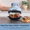 imageNinja Crispi Air Fryer Microwave Freezer ampamp Dishwasher Safe Non Toxic Glass Portable Cooking System 4 QT ampamp 6 Cup Glass Containers with Storage Lids Easy Meals Air Fry Bake Stone FN101STPeriwinkle