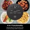 imageNinja Crispi Air Fryer Microwave Freezer ampamp Dishwasher Safe Non Toxic Glass Portable Cooking System 4 QT ampamp 6 Cup Glass Containers with Storage Lids Easy Meals Air Fry Bake Stone FN101STSage