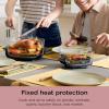 imageNinja Crispi Air Fryer Microwave Freezer ampamp Dishwasher Safe Non Toxic Glass Portable Cooking System 4 QT ampamp 6 Cup Glass Containers with Storage Lids Easy Meals Air Fry Bake Stone FN101STPink