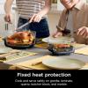 imageNinja Crispi Air Fryer Microwave Freezer ampamp Dishwasher Safe Non Toxic Glass Portable Cooking System 4 QT ampamp 6 Cup Glass Containers with Storage Lids Easy Meals Air Fry Bake Stone FN101STSage