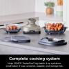 imageNinja Crispi Air Fryer Microwave Freezer ampamp Dishwasher Safe Non Toxic Glass Portable Cooking System 4 QT ampamp 6 Cup Glass Containers with Storage Lids Easy Meals Air Fry Bake Stone FN101STStone