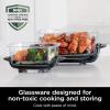 imageNinja Crispi Air Fryer Microwave Freezer ampamp Dishwasher Safe Non Toxic Glass Portable Cooking System 4 QT ampamp 6 Cup Glass Containers with Storage Lids Easy Meals Air Fry Bake Stone FN101STSage