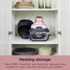 imageNinja Crispi Air Fryer Microwave Freezer ampamp Dishwasher Safe Non Toxic Glass Portable Cooking System 4 QT ampamp 6 Cup Glass Containers with Storage Lids Easy Meals Air Fry Bake Stone FN101STPink