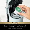 imageNinja Pod ampamp Grounds Specialty XL SingleServe Coffee Maker KCup Pod Compatible Brews Grounds Compact Design BuiltIn Milk Frother 68oz Reservoir 6oz Cup to 24oz Mug Sizes Stone PB055ASTGlacier Blue