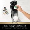 imageNinja Pod ampamp Grounds Specialty XL SingleServe Coffee Maker KCup Pod Compatible Brews Grounds Compact Design BuiltIn Milk Frother 68oz Reservoir 6oz Cup to 24oz Mug Sizes Stone PB055ASTBlack