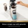 imageNinja Pod ampamp Grounds Specialty XL SingleServe Coffee Maker KCup Pod Compatible Brews Grounds Compact Design BuiltIn Milk Frother 68oz Reservoir 6oz Cup to 24oz Mug Sizes Stone PB055ASTXL Stone