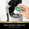 imageNinja Pod ampamp Grounds Specialty XL SingleServe Coffee Maker KCup Pod Compatible Brews Grounds Compact Design BuiltIn Milk Frother 68oz Reservoir 6oz Cup to 24oz Mug Sizes Stone PB055ASTStone