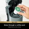 imageNinja Pod ampamp Grounds Specialty XL SingleServe Coffee Maker KCup Pod Compatible Brews Grounds Compact Design BuiltIn Milk Frother 68oz Reservoir 6oz Cup to 24oz Mug Sizes Stone PB055ASTSage Green
