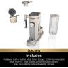 imageNinja Pod ampamp Grounds Specialty XL SingleServe Coffee Maker KCup Pod Compatible Brews Grounds Compact Design BuiltIn Milk Frother 68oz Reservoir 6oz Cup to 24oz Mug Sizes Stone PB055ASTXL Stone