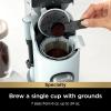 imageNinja Pod ampamp Grounds Specialty XL SingleServe Coffee Maker KCup Pod Compatible Brews Grounds Compact Design BuiltIn Milk Frother 68oz Reservoir 6oz Cup to 24oz Mug Sizes Stone PB055ASTGlacier Blue