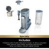 imageNinja Pod ampamp Grounds Specialty XL SingleServe Coffee Maker KCup Pod Compatible Brews Grounds Compact Design BuiltIn Milk Frother 68oz Reservoir 6oz Cup to 24oz Mug Sizes Stone PB055ASTXL Blue