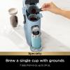 imageNinja Pod ampamp Grounds Specialty XL SingleServe Coffee Maker KCup Pod Compatible Brews Grounds Compact Design BuiltIn Milk Frother 68oz Reservoir 6oz Cup to 24oz Mug Sizes Stone PB055ASTXL Blue