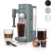 imageNinja Pod ampamp Grounds Specialty XL SingleServe Coffee Maker KCup Pod Compatible Brews Grounds Compact Design BuiltIn Milk Frother 68oz Reservoir 6oz Cup to 24oz Mug Sizes Stone PB055ASTSage Green