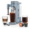 imageNinja Pod ampamp Grounds Specialty XL SingleServe Coffee Maker KCup Pod Compatible Brews Grounds Compact Design BuiltIn Milk Frother 68oz Reservoir 6oz Cup to 24oz Mug Sizes Stone PB055ASTXL Blue