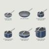imageNinja Ceramic Pro 11Piece Cookware Set NonStick Pots ampamp Pans Set with Glass Lids Nontoxic PTFE Free Ceramic Coated Oven Safe All Stovetops ampamp Induction Compatible Midnight Blue CW39011MMMidnight Blue