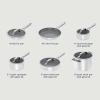 imageNinja Ceramic Pro 11Piece Cookware Set NonStick Pots ampamp Pans Set with Glass Lids Nontoxic PTFE Free Ceramic Coated Oven Safe All Stovetops ampamp Induction Compatible Midnight Blue CW39011MMWhite