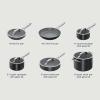 imageNinja Ceramic Pro 11Piece Cookware Set NonStick Pots ampamp Pans Set with Glass Lids Nontoxic PTFE Free Ceramic Coated Oven Safe All Stovetops ampamp Induction Compatible Midnight Blue CW39011MMBlack
