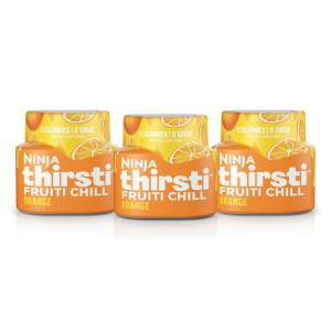 imageNinja Thirsti Flavored Water Drops FRUITI CHILL Variety Pack Bold Fruit Flavor Sparkling or Still Calories Zero Sugar Makes 17 12oz drinks 3 Pack WCFV2Orange