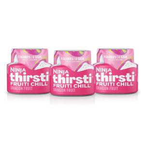 imageNinja Thirsti Flavored Water Drops FRUITI CHILL Variety Pack Bold Fruit Flavor Sparkling or Still Calories Zero Sugar Makes 17 12oz drinks 3 Pack WCFV2Dragon Fruit