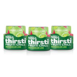imageNinja Thirsti Flavored Water Drops FRUITI CHILL Variety Pack Bold Fruit Flavor Sparkling or Still Calories Zero Sugar Makes 17 12oz drinks 3 Pack WCFV2Watermelon Lime