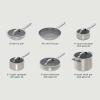 imageNinja Ceramic Pro 11Piece Cookware Set NonStick Pots ampamp Pans Set with Glass Lids Nontoxic PTFE Free Ceramic Coated Oven Safe All Stovetops ampamp Induction Compatible Stone CW39011ST11pcStone