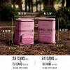 imageNinja  Backpack Cooler  FrostVault Go Can Soft Cooler  Leakproof Zipper with Built in Can Opener 2 Ice Packs ampamp Dry Storage Drawer  for Hiking Camping ampamp More  2436 CanPink