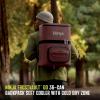 imageNinja  Backpack Cooler  FrostVault Go Can Soft Cooler  Leakproof Zipper with Built in Can Opener 2 Ice Packs ampamp Dry Storage Drawer  for Hiking Camping ampamp More  2436 CanCanyon Red