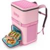 imageNinja  Backpack Cooler  FrostVault Go Can Soft Cooler  Leakproof Zipper with Built in Can Opener 2 Ice Packs ampamp Dry Storage Drawer  for Hiking Camping ampamp More  2436 CanPink
