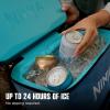 imageNinja  Backpack Cooler  FrostVault Go Can Soft Cooler  Leakproof Zipper with Built in Can Opener 2 Ice Packs ampamp Dry Storage Drawer  for Hiking Camping ampamp More  2436 CanBlue