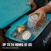 imageNinja  Backpack Cooler  FrostVault Go Can Soft Cooler  Leakproof Zipper with Built in Can Opener 2 Ice Packs ampamp Dry Storage Drawer  for Hiking Camping ampamp More  2436 CanDark Grey
