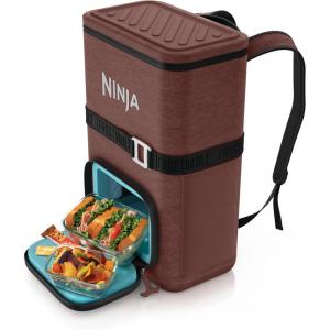 imageNinja  Backpack Cooler  FrostVault Go Can Soft Cooler  Leakproof Zipper with Built in Can Opener 2 Ice Packs ampamp Dry Storage Drawer  for Hiking Camping ampamp More  2436 CanCanyon Red