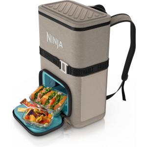 imageNinja  Backpack Cooler  FrostVault Go Can Soft Cooler  Leakproof Zipper with Built in Can Opener 2 Ice Packs ampamp Dry Storage Drawer  for Hiking Camping ampamp More  2436 CanBeige