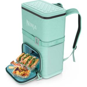 imageNinja  Backpack Cooler  FrostVault Go Can Soft Cooler  Leakproof Zipper with Built in Can Opener 2 Ice Packs ampamp Dry Storage Drawer  for Hiking Camping ampamp More  2436 CanAqua