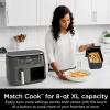 imageNinja AD150 Foodi 8 Quart 6in1 DualZone 2Basket Air Fryer with 2 Independent Frying Baskets Match Cook ampamp Smart Finish to Roast Broil Dehydrate ampamp More for Quick Easy Meals Black Renewed