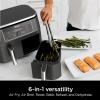 imageNinja AD150 Foodi 8 Quart 6in1 DualZone 2Basket Air Fryer with 2 Independent Frying Baskets Match Cook ampamp Smart Finish to Roast Broil Dehydrate ampamp More for Quick Easy Meals Black Renewed