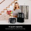 imageNinja Air Fryer 1550Watt Programmable Base for Air Frying Roasting Reheating ampamp Dehydrating with 4Quart Ceramic Coated Basket AF101 BlackGray Renewed