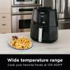 imageNinja Air Fryer 1550Watt Programmable Base for Air Frying Roasting Reheating ampamp Dehydrating with 4Quart Ceramic Coated Basket AF101 BlackGray Renewed