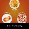 imageNinja Air Fryer Pro 3in1 with 5 QT Capacity Air Fry Reheat Dehydrate Air Crisp Technology with 400F for hot 120 Volts Nonstick Basket ampamp Crisper Plate Black AF140 Renewed
