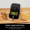 imageNinja Air Fryer Pro 3in1 with 5 QT Capacity Air Fry Reheat Dehydrate Air Crisp Technology with 400F for hot 120 Volts Nonstick Basket ampamp Crisper Plate Black AF140 Renewed